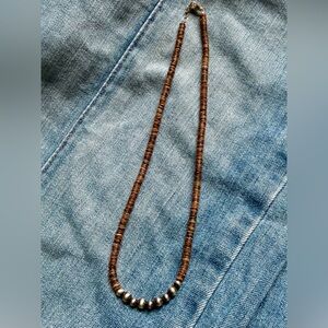 Authentic Heishi and Sterling silver  pearls